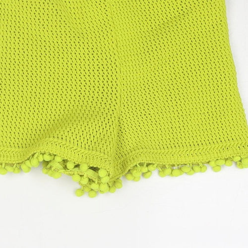 River Island Womens Green Polyamide Hot Pants Shorts Size 8 Regular Pull On