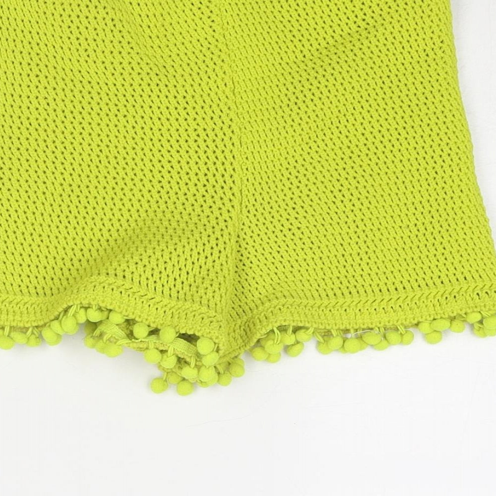 River Island Womens Green Polyamide Hot Pants Shorts Size 8 Regular Pull On