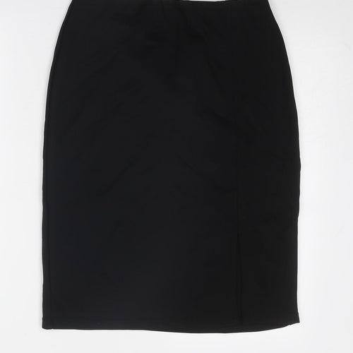 Style Report Womens Black Polyester A-Line Skirt Size 28 in