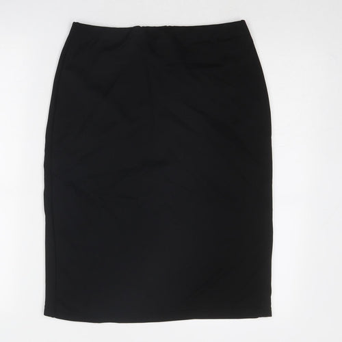 Style Report Womens Black Polyester A-Line Skirt Size 28 in