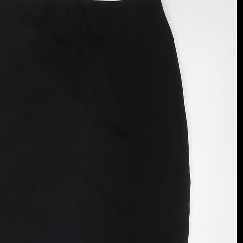 Style Report Womens Black Polyester A-Line Skirt Size 28 in