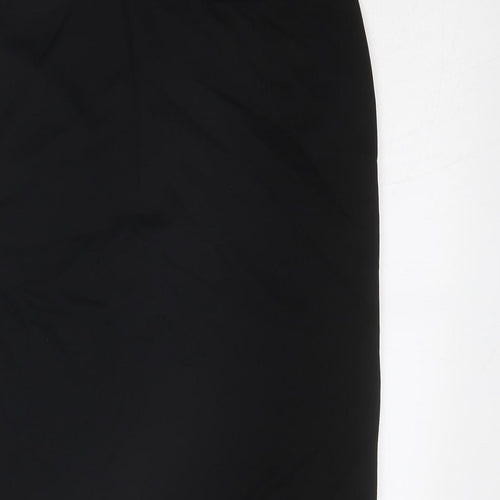 Style Report Womens Black Polyester A-Line Skirt Size 28 in