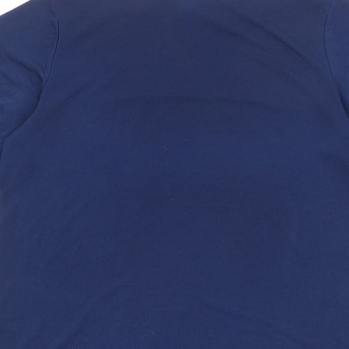 H&M Womens Blue Polyester Basic Blouse Size XS Round Neck