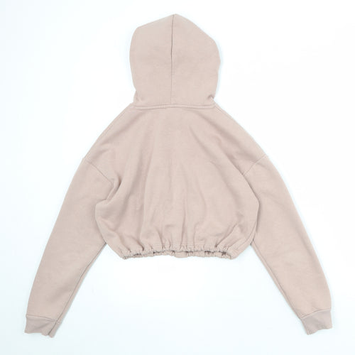 New Look Girls Pink Cotton Pullover Hoodie Size 12-13 Years Pullover - Weekend Ready