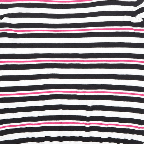 Debenhams Womens Multicoloured Round Neck Striped Viscose Pullover Jumper Size 14