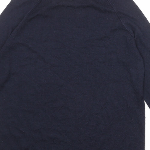 Oasis Womens Blue Round Neck Polyester Pullover Jumper Size S