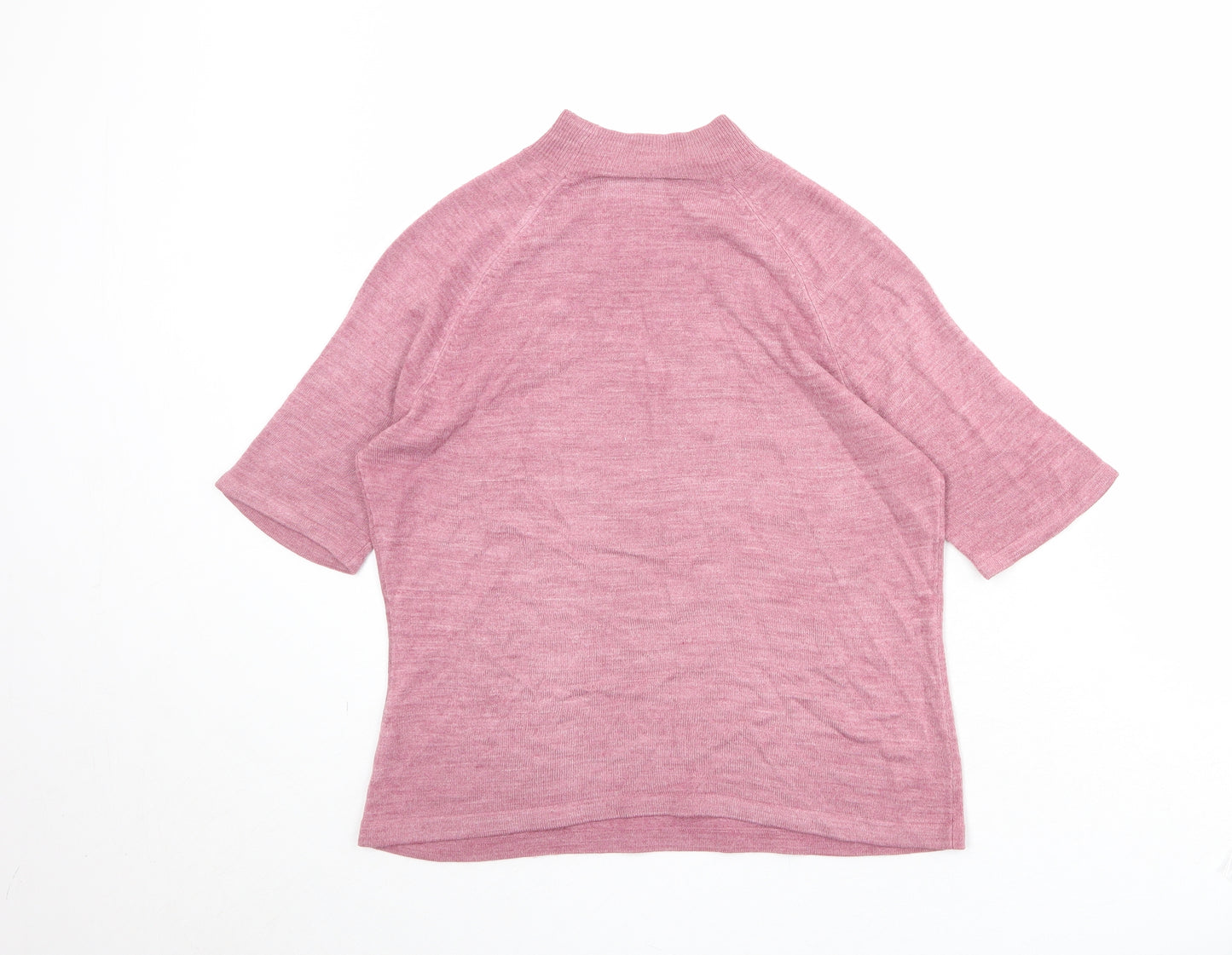 BHS Womens Pink High Neck Acrylic Pullover Jumper Size 12