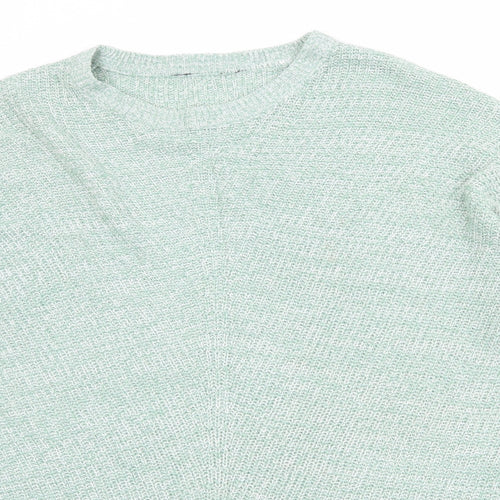 Yours Womens Green Round Neck Acrylic Pullover Jumper Size 22 - Size 22-24