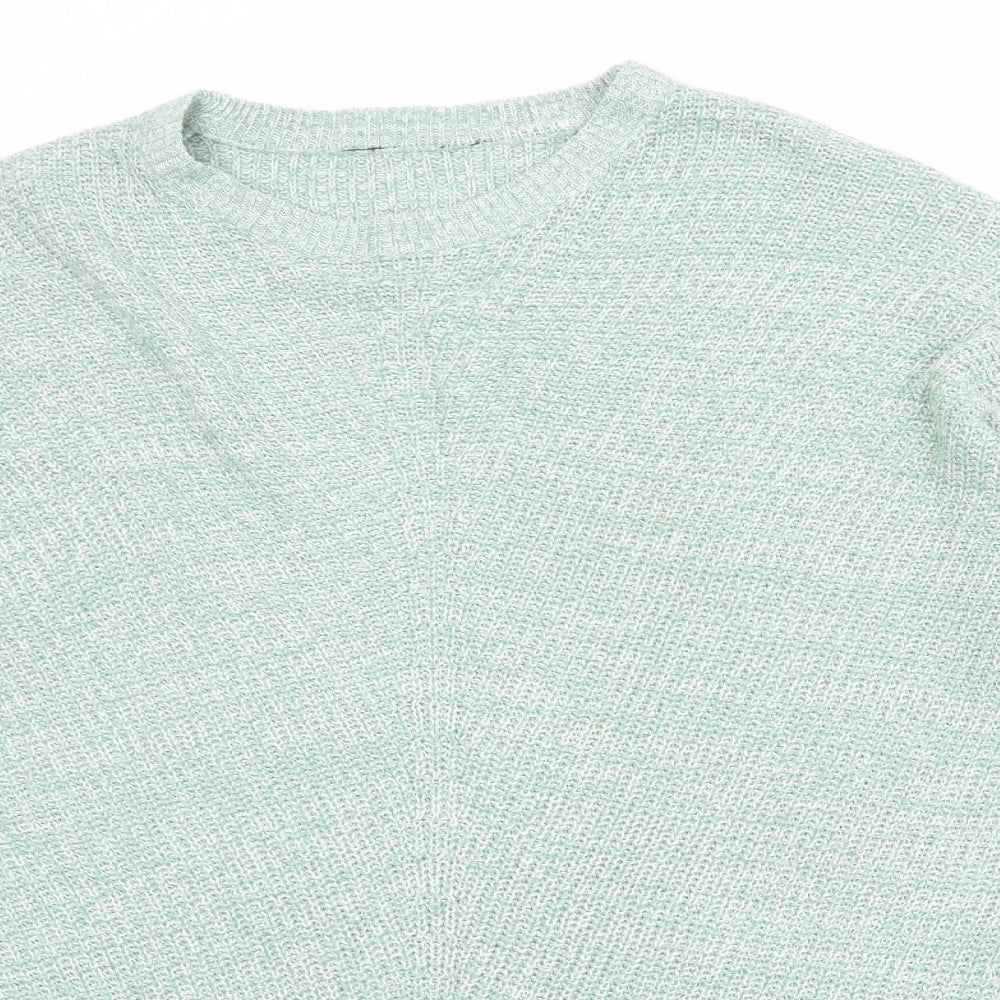 Yours Womens Green Round Neck Acrylic Pullover Jumper Size 22 - Size 22-24