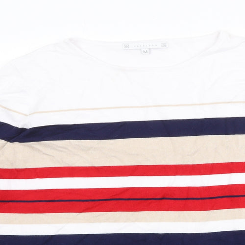 Lakeland Womens Multicoloured Round Neck Striped Viscose Pullover Jumper Size M