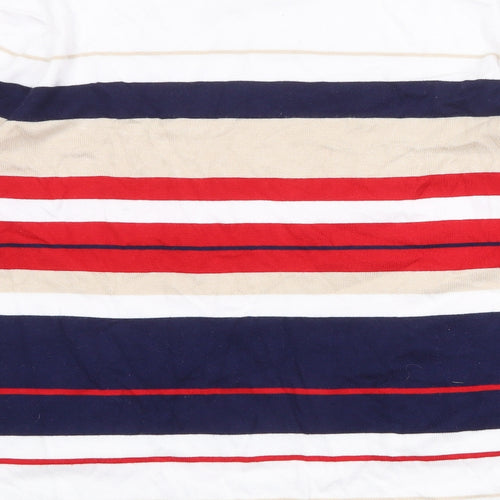 Lakeland Womens Multicoloured Round Neck Striped Viscose Pullover Jumper Size M