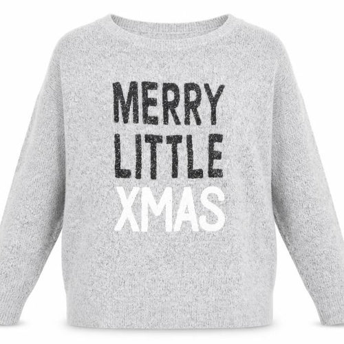 New Look Womens Grey Round Neck Acrylic Pullover Jumper Size S - Merry Little Xmas