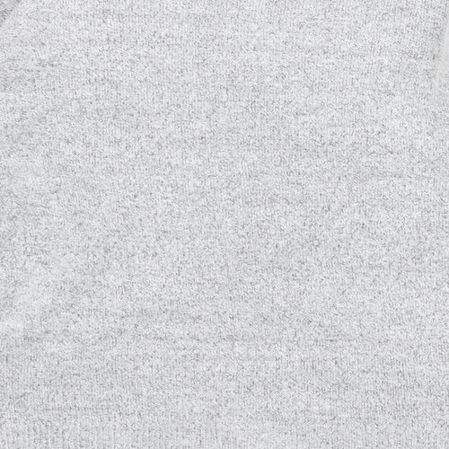 New Look Womens Grey Round Neck Acrylic Pullover Jumper Size S - Merry Little Xmas