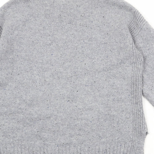 Cynthia Rowley Womens Grey Round Neck Acrylic Pullover Jumper Size S