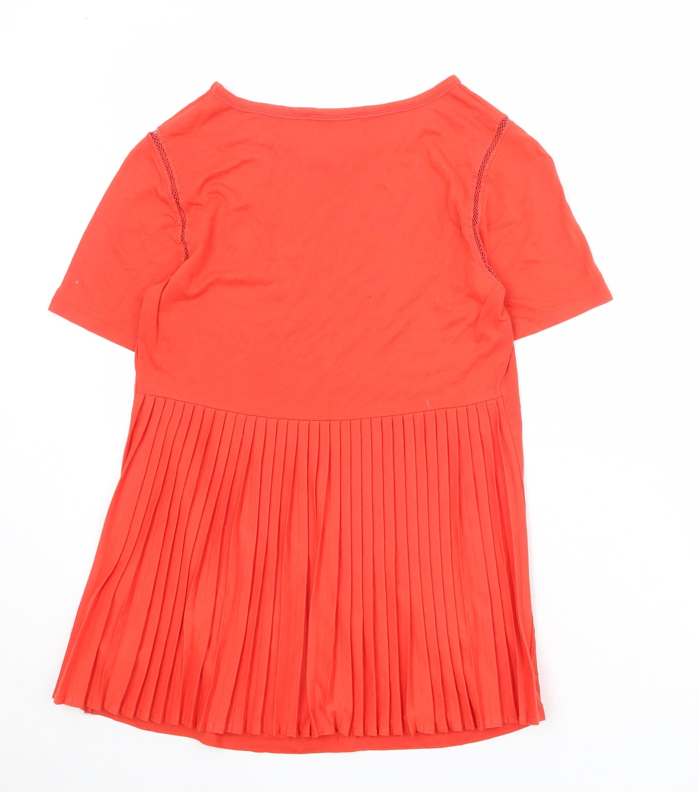 HUGO BOSS Womens Orange Polyester Basic T-Shirt Size S Round Neck