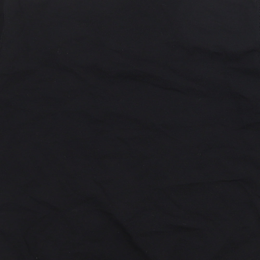 Platinum Womens Black Scoop Neck Viscose Pullover Jumper Size M