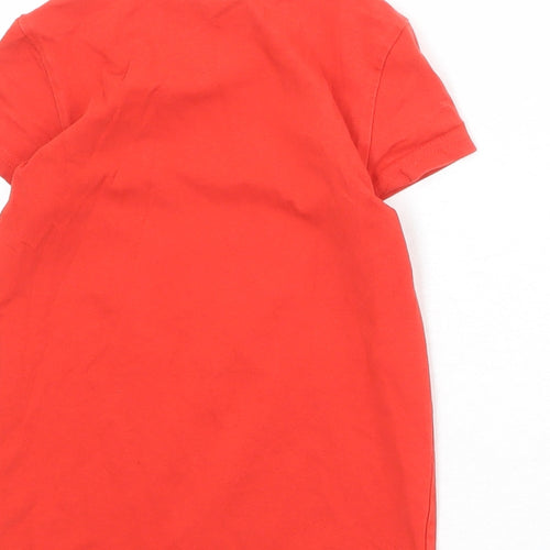 Ralph Lauren Boys Orange Cotton Basic T-Shirt Size 4 Years Round Neck Pullover