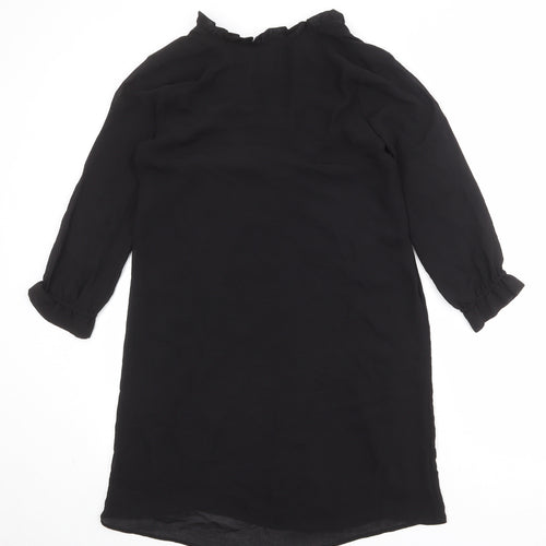 H&M Womens Black Polyester A-Line Size 10 V-Neck Pullover