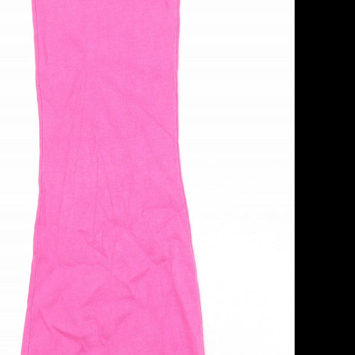 ASOS Womens Pink Viscose Bodycon Size 6 Boat Neck Pullover
