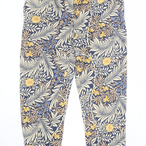 NEXT Womens Multicoloured Geometric Cotton Harem Trousers Size M Regular