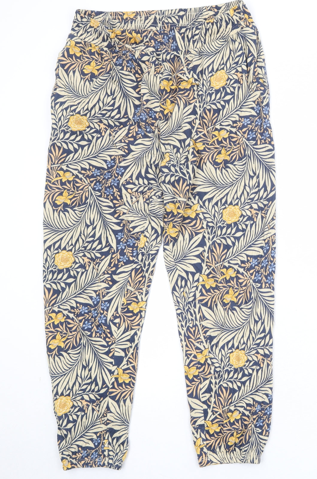 NEXT Womens Multicoloured Geometric Cotton Harem Trousers Size M Regular