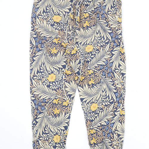 NEXT Womens Multicoloured Geometric Cotton Harem Trousers Size M Regular
