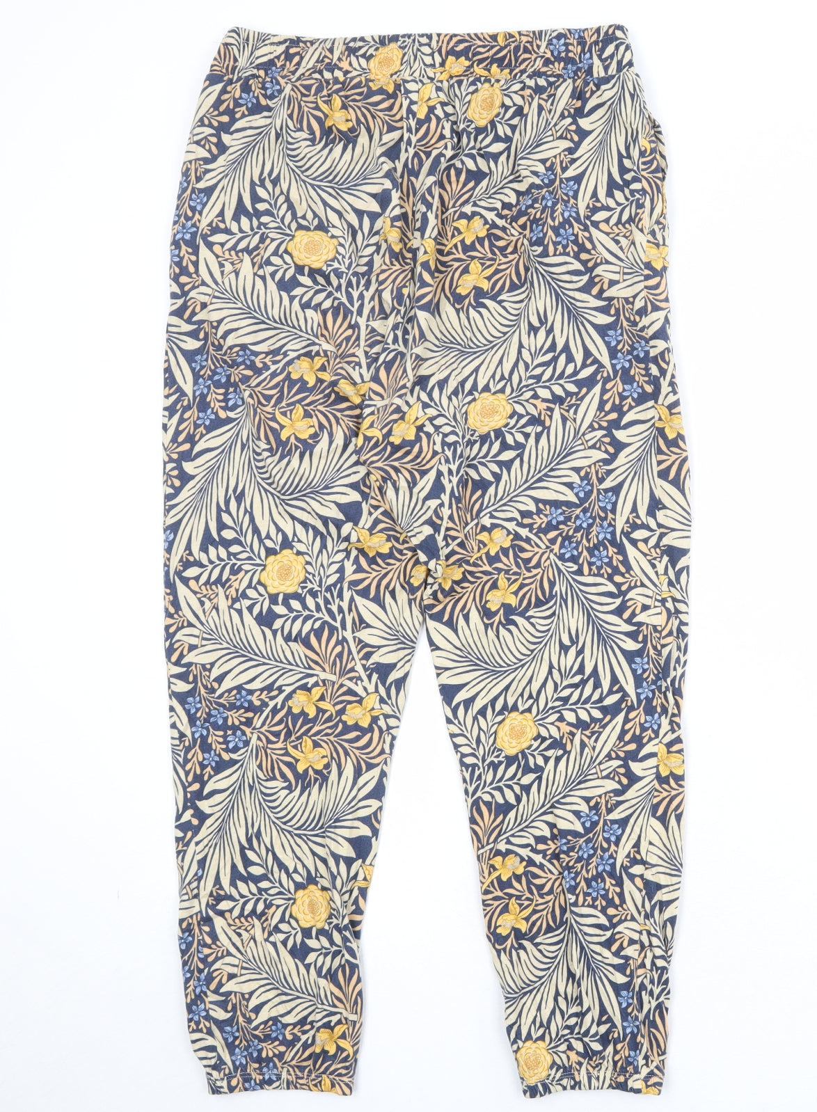 NEXT Womens Multicoloured Geometric Cotton Harem Trousers Size M Regular