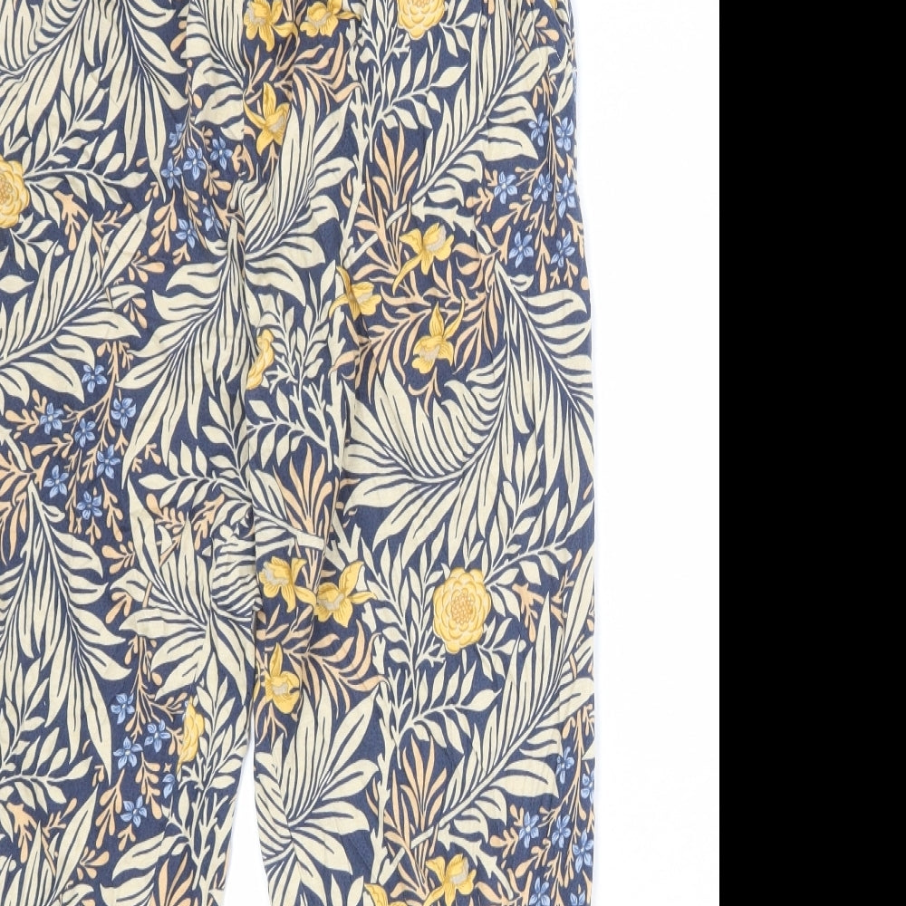NEXT Womens Multicoloured Geometric Cotton Harem Trousers Size M Regular