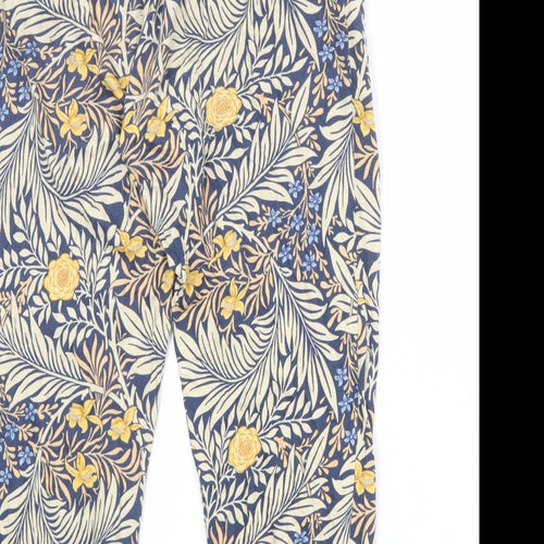 NEXT Womens Multicoloured Geometric Cotton Harem Trousers Size M Regular