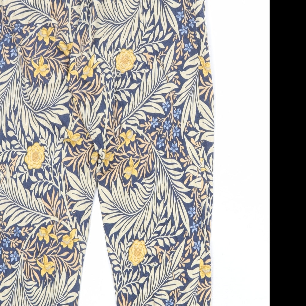 NEXT Womens Multicoloured Geometric Cotton Harem Trousers Size M Regular