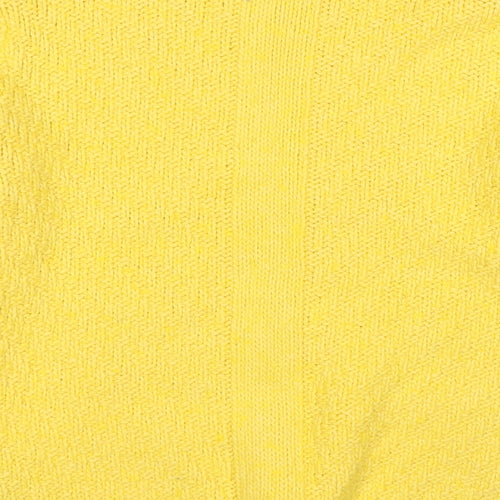 Sseinse Womens Yellow Round Neck Acrylic Pullover Jumper Size L