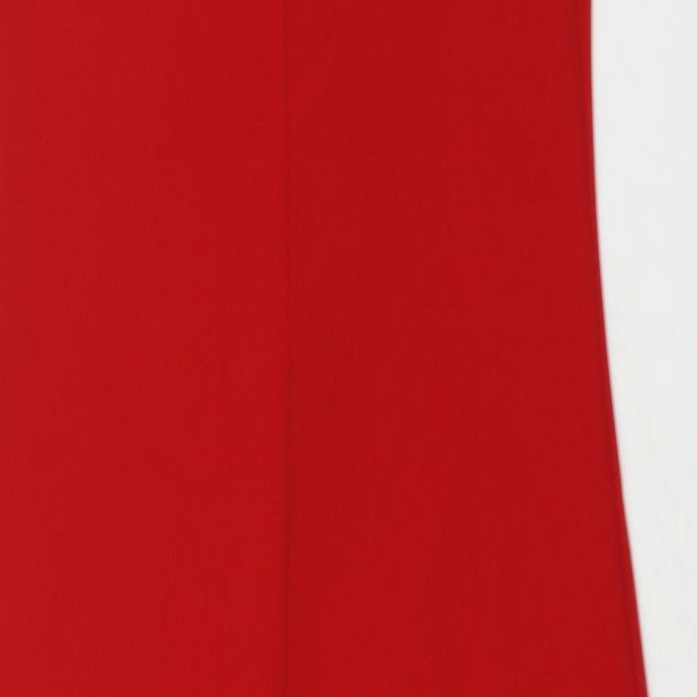 PARISIAN SIGNATURE Womens Red Polyester Bodycon Size 8 Round Neck Pullover