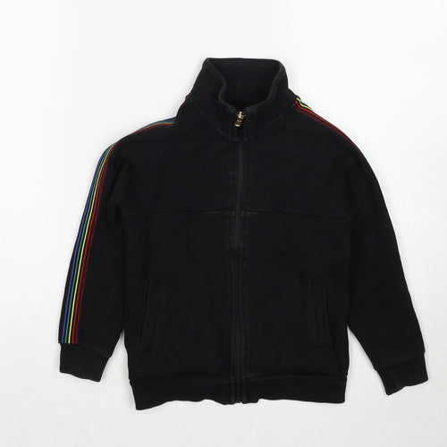 NEXT Boys Black Geometric Cotton Full Zip Sweatshirt Size 5 Years Zip