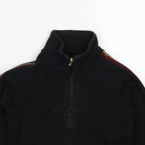 NEXT Boys Black Geometric Cotton Full Zip Sweatshirt Size 5 Years Zip