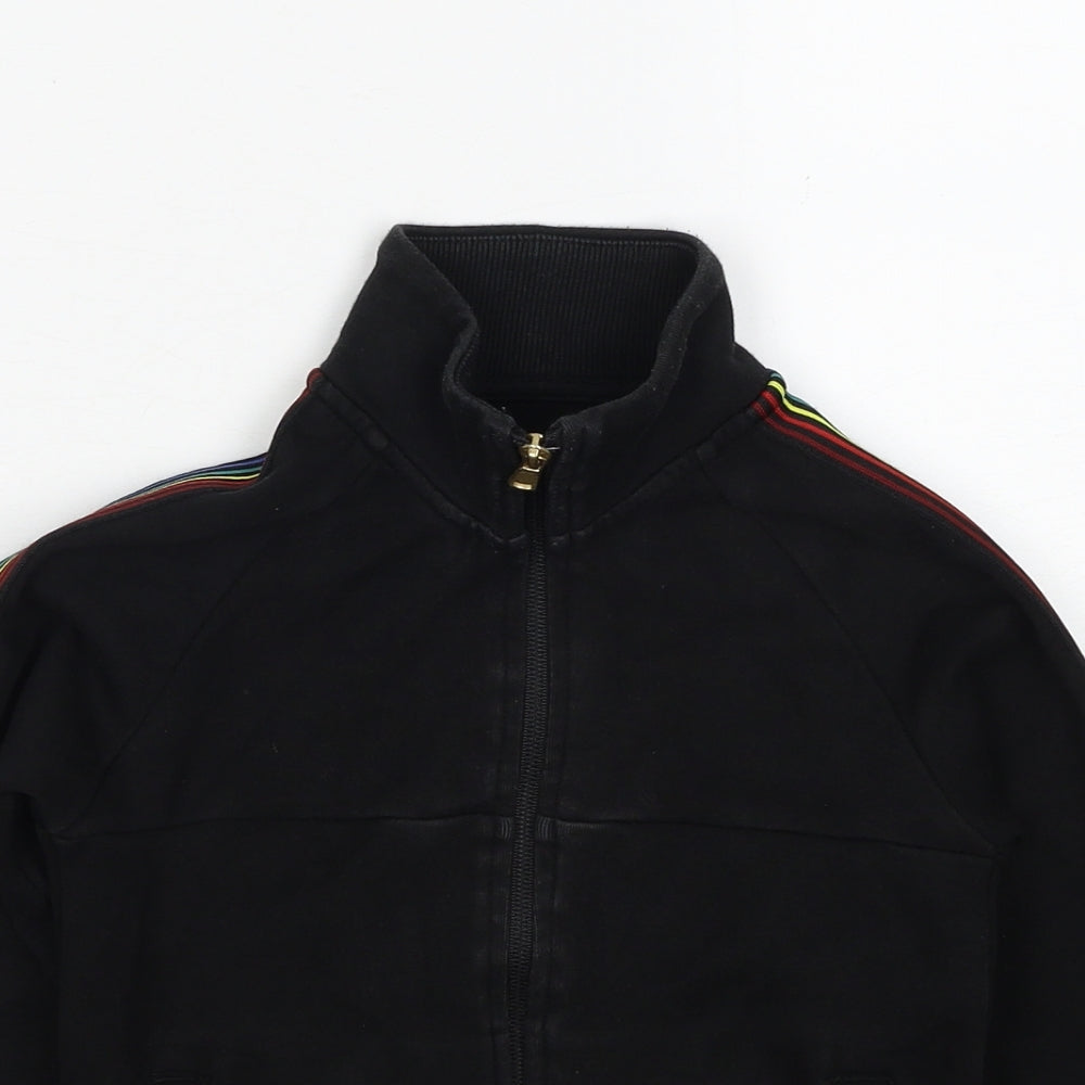 NEXT Boys Black Geometric Cotton Full Zip Sweatshirt Size 5 Years Zip