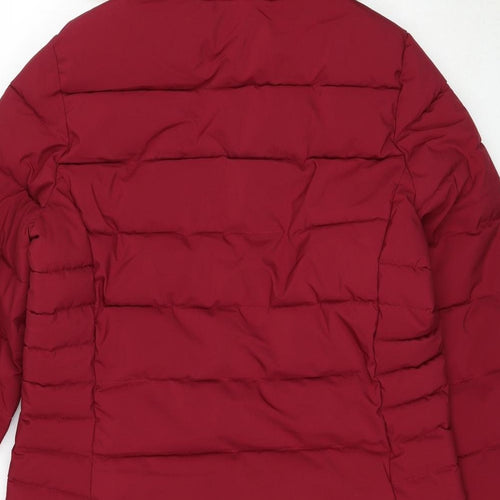 TOG24 Womens Red Quilted Coat Size 16 Zip