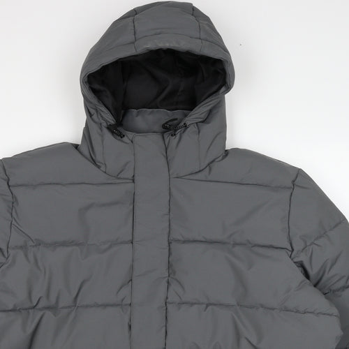TOG24 Mens Grey Puffer Jacket Jacket Size 2XL Zip