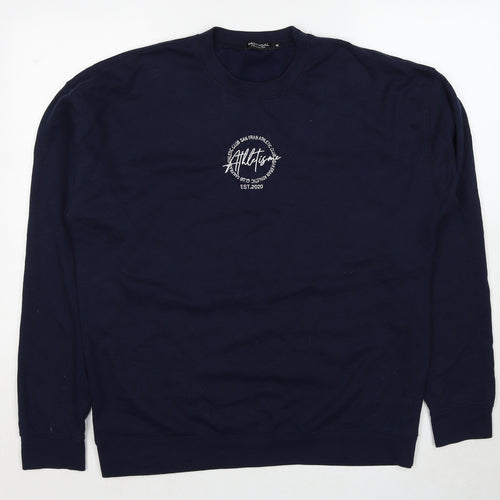 Nasty Gal Womens Blue Cotton Pullover Sweatshirt Size M Pullover