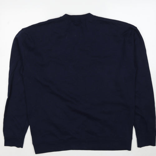 Nasty Gal Womens Blue Cotton Pullover Sweatshirt Size M Pullover