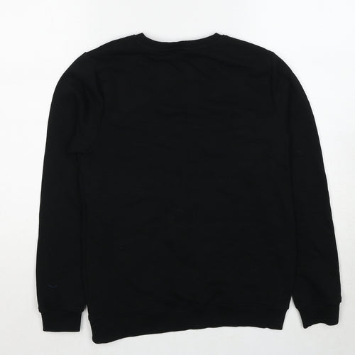 Very Boys Black Cotton Pullover Sweatshirt Size 12 Years Pullover - Santa Print