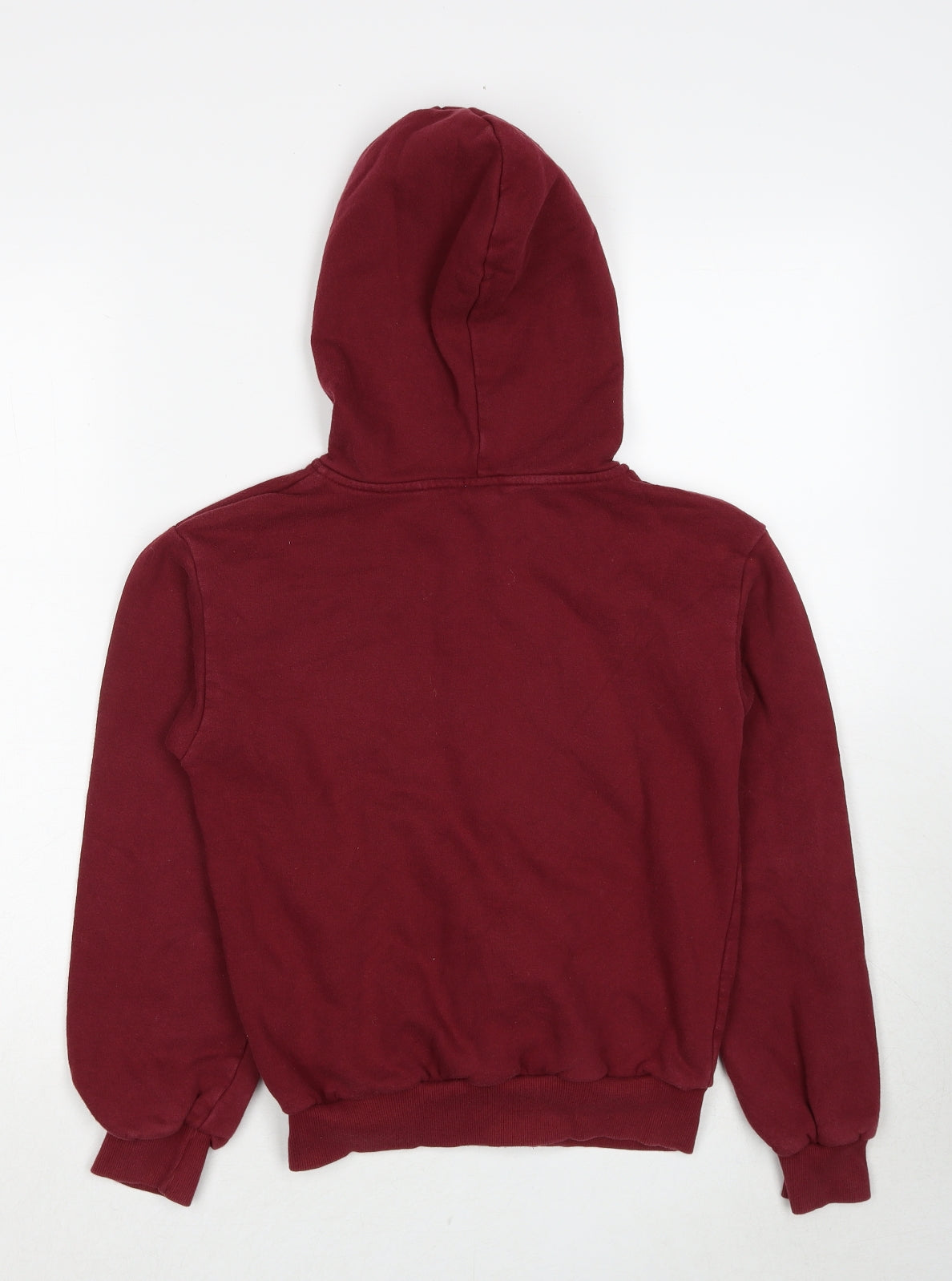 H&M Girls Red Cotton Full Zip Hoodie Size 10-11 Years Zip - Age 10-12 Years
