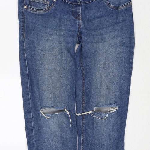 NEXT Womens Blue Cotton Straight Jeans Size 8 Slim