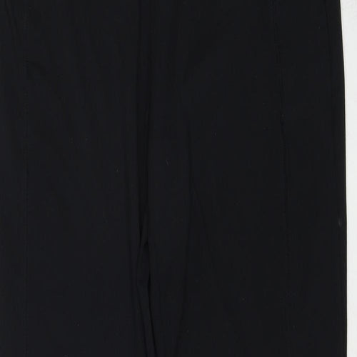 Marks and Spencer Womens Black Polyester Trousers Size 14 Regular