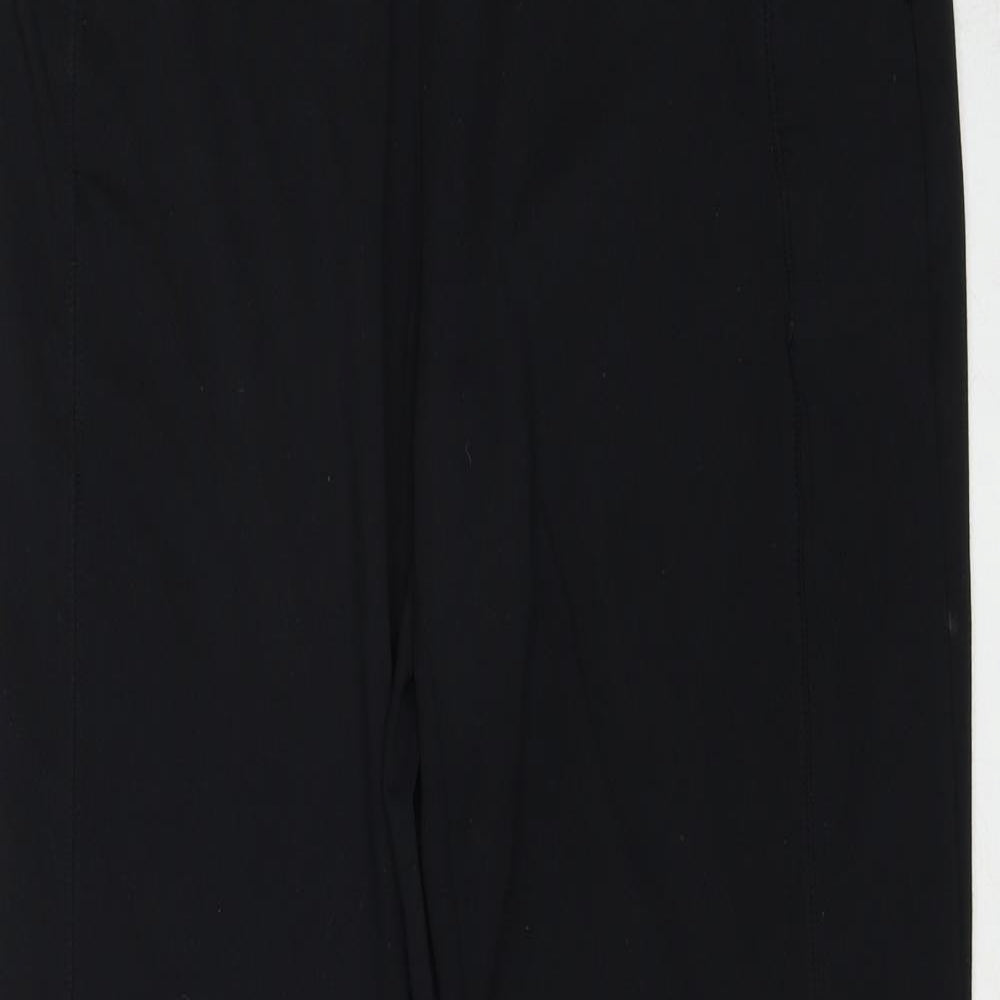 Marks and Spencer Womens Black Polyester Trousers Size 14 Regular