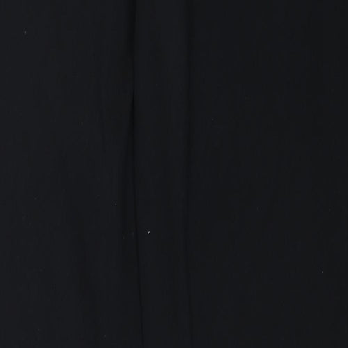 Marks and Spencer Womens Black Polyester Trousers Size 14 Regular