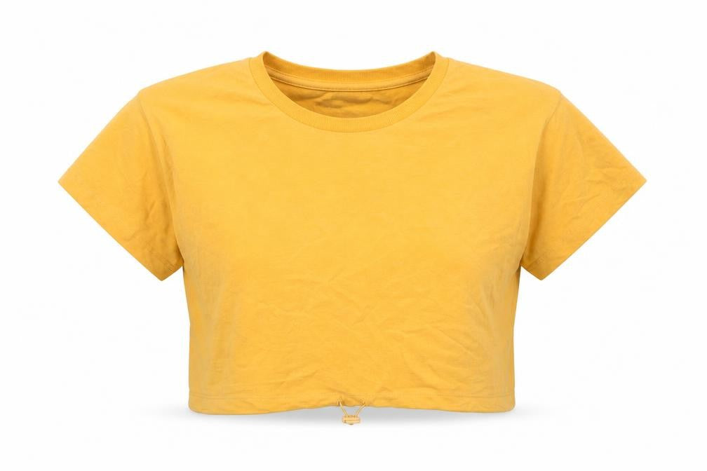 Chelsea Peers Womens Yellow Cotton Basic T-Shirt Size S Round Neck