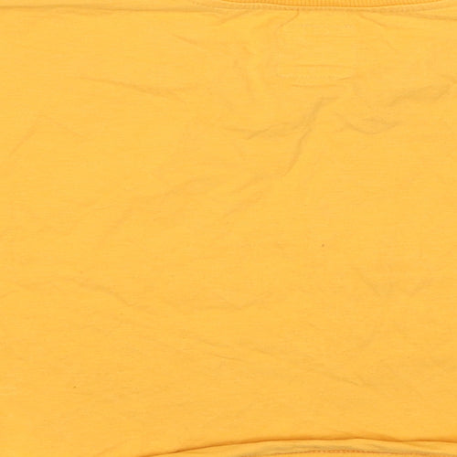 Chelsea Peers Womens Yellow Cotton Basic T-Shirt Size S Round Neck