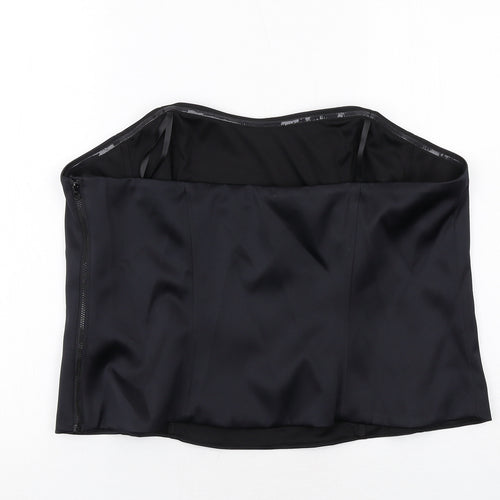 Marks and Spencer Womens Black Polyester Cropped Blouse Size 22 Sweetheart - Strapless