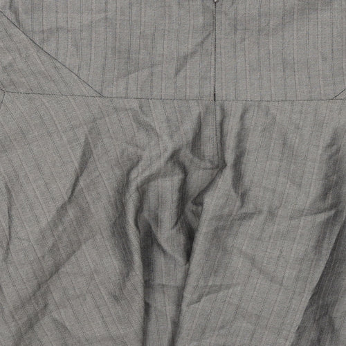 Warehouse Womens Grey Geometric Polyester Swing Skirt Size 12 Zip