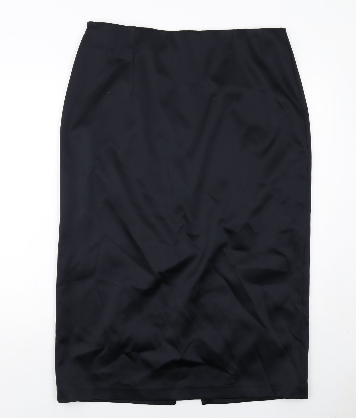 Marks and Spencer Womens Black Polyester A-Line Skirt Size 18 Zip